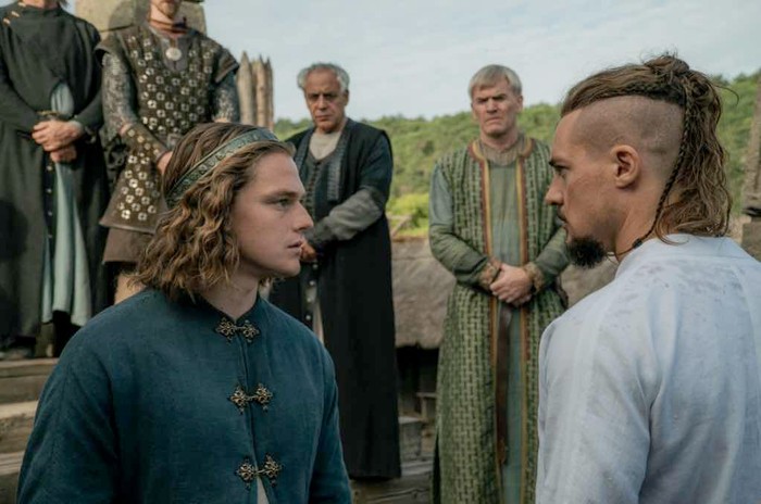 Timothy Innes as King Edward and Alexander Dreymon as Uhtred in S4 of 'The Last Kingdom'. (Image by Carnival/adrienn szabo/Netflix) Timothy Innes as King Edward and Alexander Dreymon as Uhtred