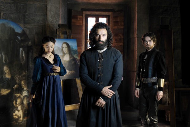 Matilda De Angelis, Aidan Turner and Freddie Highmore in new drama ‘Leonardo’. (Image by ©Fabio Lovino) Matilda De Angelis, Aidan Turner and Freddie Highmore in new drama ‘Leonardo’