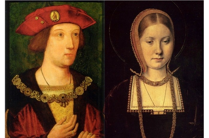 Prince Arthur around the time of his marriage, c1501 and Catherine of Aragon, 1502. (Photo by Universal History Archive/UIG via Getty images) Prince Arthur and Catherine of Aragon