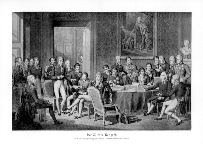 A painting of the Congress of Vienna in 1815 (c1900). (Photo by The Print Collector/Print Collector/Getty Images) A painting of the Congress of Vienna in 1815