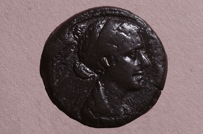 A coin with the head of Cleopatra A coin with the head of Cleopatra, Egypt. Ancient Egyptian. Graeco Roman period c 51 30 BC. (Photo by Werner Forman/Universal Images Group/Getty Images)