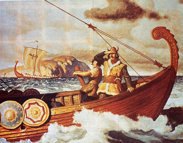 While the show shuns the horned helmets cliché, it might be considered guilty of promoting a host of new myths about the Viking era. (Image by Hulton Archive/Getty Images) Vikings depicted wearing horned helmets