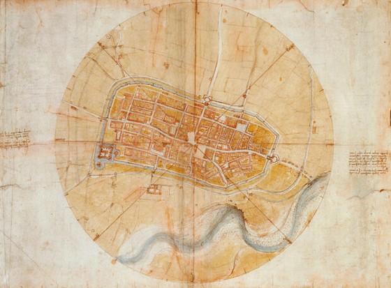 An accurate map of Imola, made for Cesare Borgia. (Photo by VCG Wilson/Corbis via Getty Images) An accurate map of Imola, made for Cesare Borgia