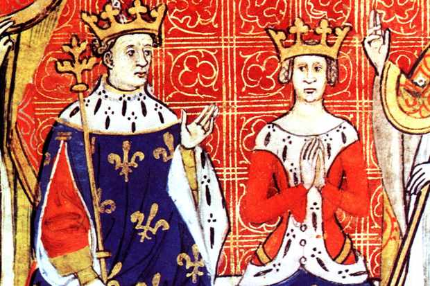 Painting of Louis VIII and Blanche of Castille