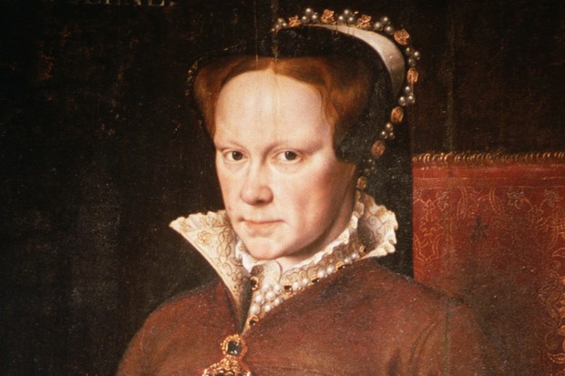 A 17th century Dutch portrait of Queen Mary I of England (1516-1558), eldest daughter of Henry VIII. She was nicknamed "Bloody Mary" for her persecution of English Protestants. The painting hangs in the Dutch Room of the Gardner Museum in Boston. | Located in: Isabella Stewart Gardner Museum. (Photo by Kevin Fleming/Corbis/VCG via Getty Images)