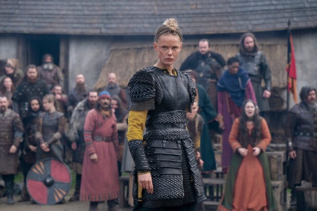 Freydis Eiriksdottir in Vikings Valhalla (Photo by BERNARD WALSH/NETFLIX) Freydis Eiriksdottir in Vikings Valhalla